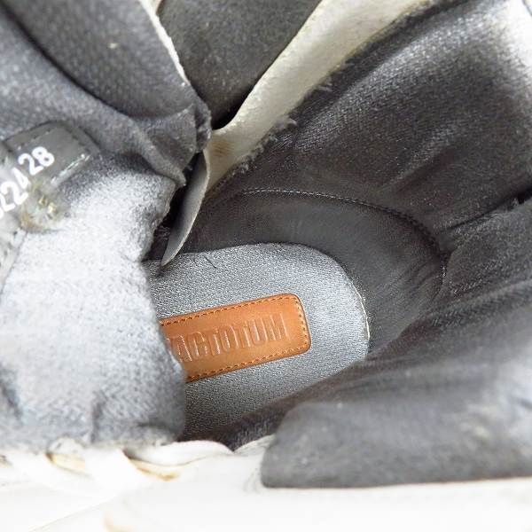 実際に弊社で買取させて頂いたFACTOTUM/ファクトタム サイドジップ/ベルクロ レースアップ ハイカットスニーカー 28の画像 4枚目