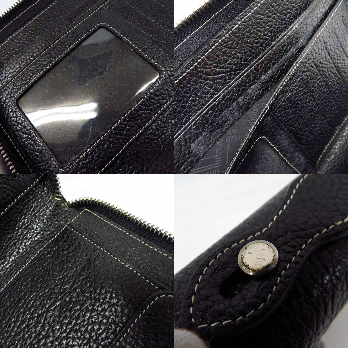 実際に弊社で買取させて頂いたdunhill/ダンヒル オーガナイザー ダブルジップ レザー トラベルケース ウォレットの画像 7枚目