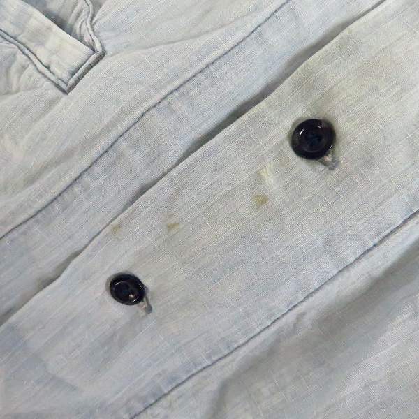 実際に弊社で買取させて頂いたBLUE BLUE/ブルーブルー INDIGO DYE チェック柄 等 長袖/半袖 シャツ 2/4点セットの画像 3枚目