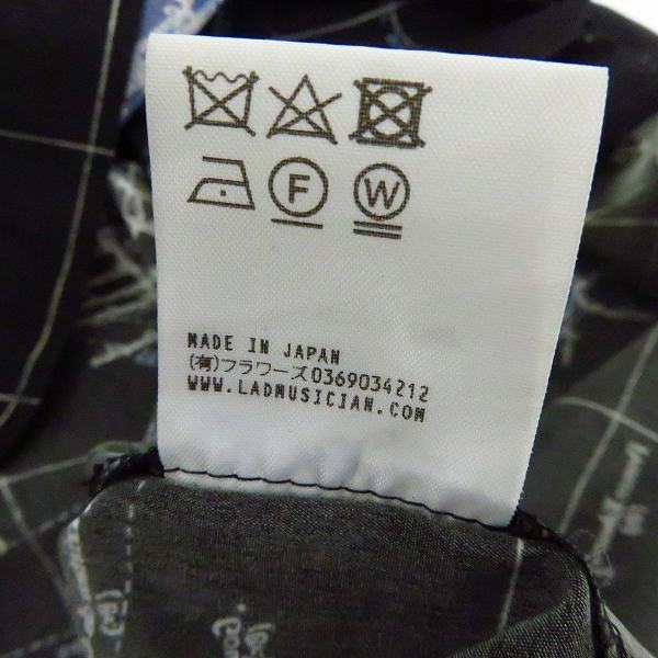 実際に弊社で買取させて頂いたLAD MUSICIAN/ラッドミュージシャン PAJAMA SHIRT/パジャマシャツ/地図/2217-143/44の画像 4枚目