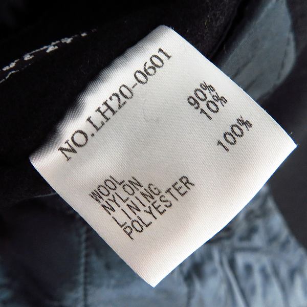 実際に弊社で買取させて頂いたLITHIUM HOMME/リチウムオム thinsulate/シンサレート 高密度ヘビーメルトン Pコート LH20-0601 Size：2の画像 4枚目