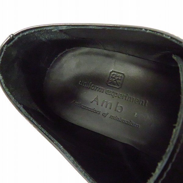 実際に弊社で買取させて頂いたuniform experiment×Amb/ユニフォームエクスペリメント×エーエムビー 18SS プレーントゥシューズ UE-180121/43の画像 4枚目