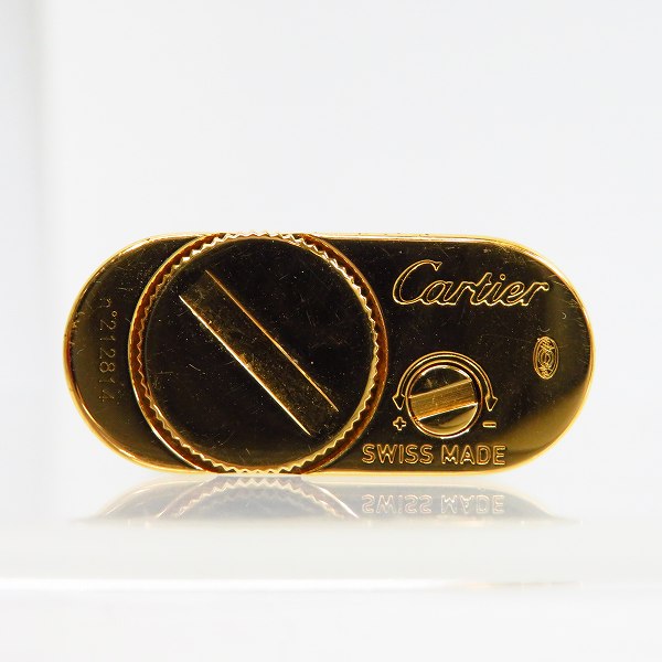 実際に弊社で買取させて頂いたCartier/カルティエ ガスライター ブラック×ゴールドの画像 4枚目