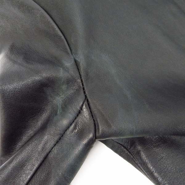実際に弊社で買取させて頂いたLITHIUM HOMME/リチウムオム カウレザーシングル ライダースジャケット LH22-0104/1の画像 6枚目