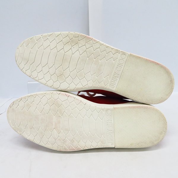 実際に弊社で買取させて頂いたJIMMY CHOO/ジミーチュウ パテント×スエード切り替えウィングチップスニーカー/44の画像 2枚目