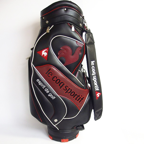 実際に弊社で買取させて頂いたLe coq sportif/ルコックスポルティフ 9型47インチ対応キャディバッグ QQ1164の画像 2枚目