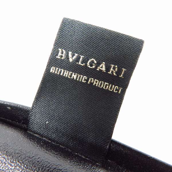 実際に弊社で買取させて頂いたBVLGARI/ブルガリ　二つ折り 長財布/ウォレット ネイビー×ブラックの画像 6枚目