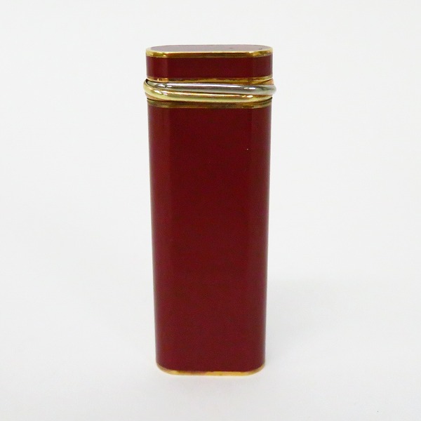 実際に弊社で買取させて頂いたCartier/カルティエ トリニティガスライター バーガンディ×ゴールド×シルバー の画像 1枚目