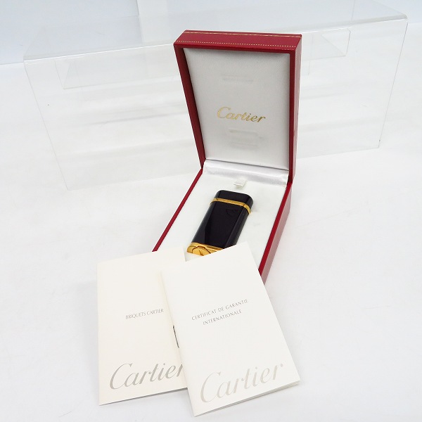 実際に弊社で買取させて頂いたCartier/カルティエ ガスライター ブラック×ゴールドの画像 7枚目