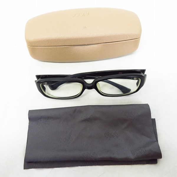 実際に弊社で買取させて頂いた999.9/フォーナインズ スクエア型 度入り 眼鏡/メガネフレーム NP-81の画像 9枚目
