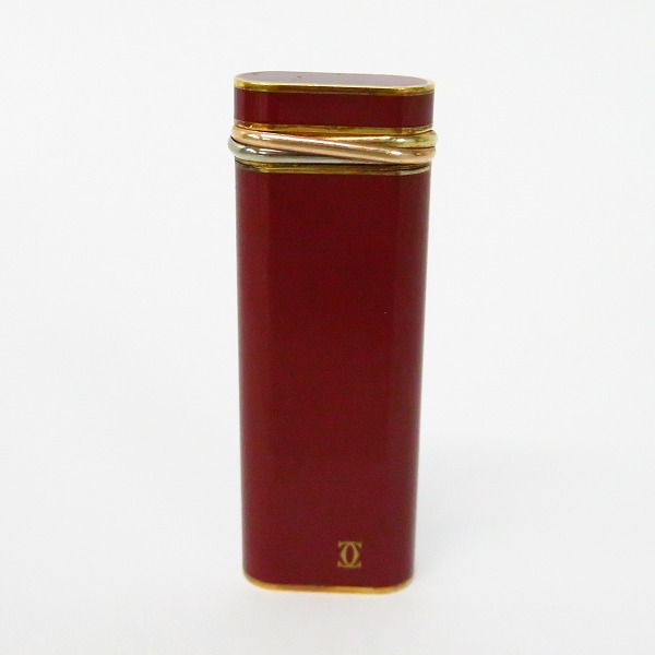 実際に弊社で買取させて頂いたCartier/カルティエ トリニティガスライター バーガンディ×ゴールド×シルバー 