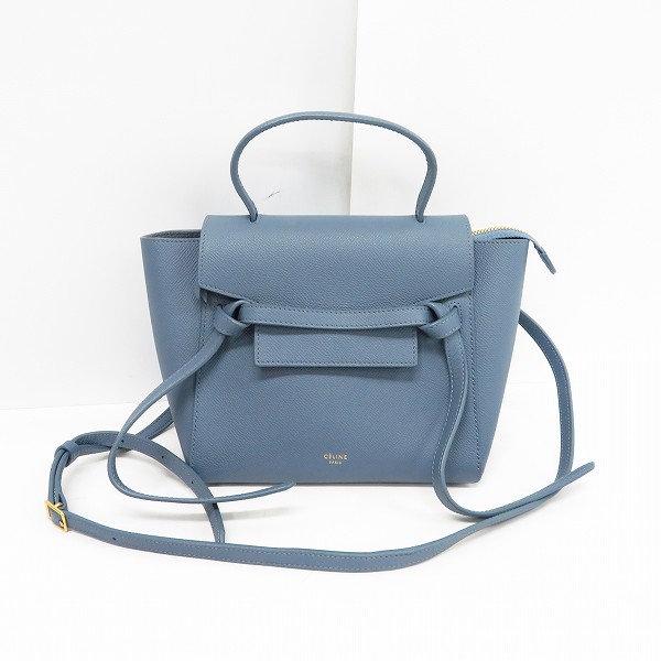 実際に弊社で買取させて頂いたCELINE/セリーヌ ベルトバッグ ナノ グレインドカーフスキン 2Way ハンドバッグ/ショルダーバッグ