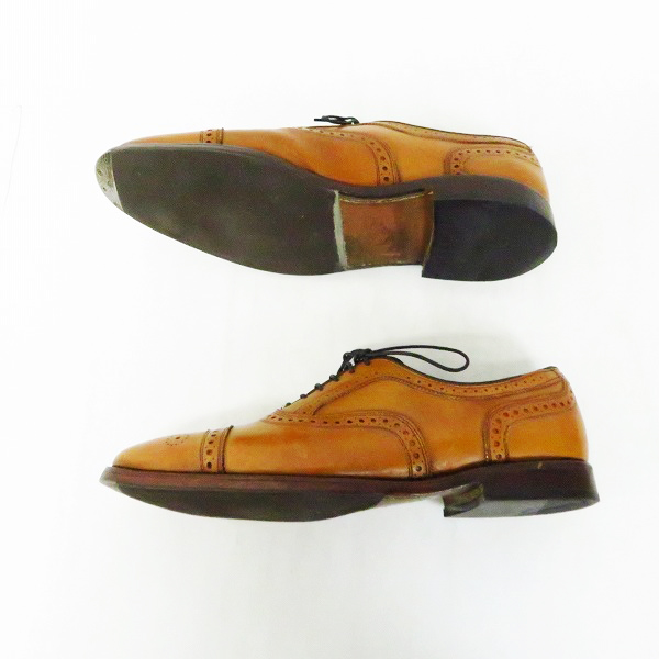 実際に弊社で買取させて頂いたAllen Edmonds/アレンエドモンズ Strand セミブローグ レザーシューズ 1635 30847/10.5D シューツリー付の画像 3枚目