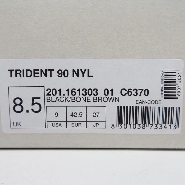 実際に弊社で買取させて頂いた【未使用】DIADORA/ディアドラ HERITAGE/ヘリテージ TRIDENT 90 NYL スニーカー ブラック8.5の画像 9枚目