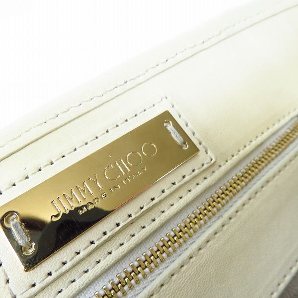 実際に弊社で買取させて頂いたJIMMY CHOO/ジミーチュウ レザー スタースタッズ ミニ トートバッグ/ハンドバッグの画像 4枚目