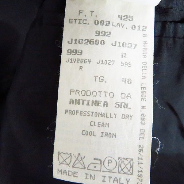 実際に弊社で買取させて頂いた【JPタグ】EMPORIO ARMANI/エンポリオ・アルマーニ 3B テーラードジャケット ブラック 48の画像 3枚目