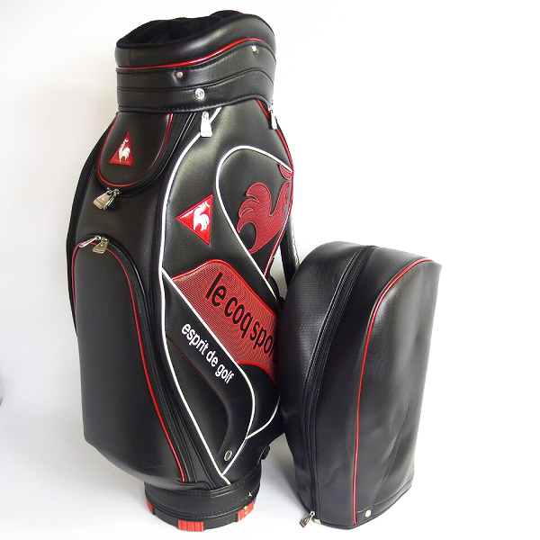 実際に弊社で買取させて頂いたLe coq sportif/ルコックスポルティフ 9型47インチ対応キャディバッグ QQ1164の画像 1枚目