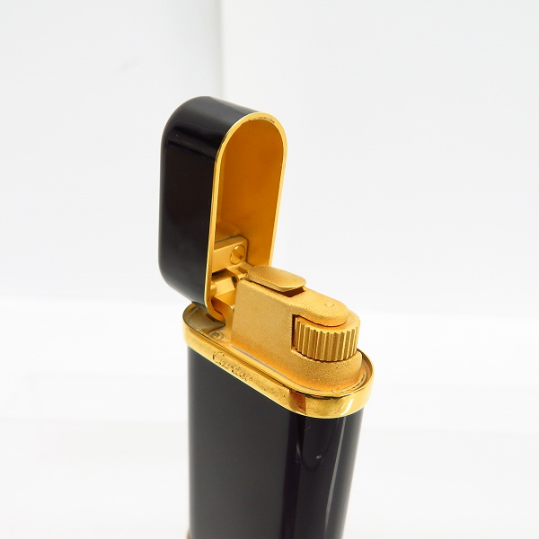 実際に弊社で買取させて頂いたCartier/カルティエ ガスライター ブラック×ゴールドの画像 6枚目