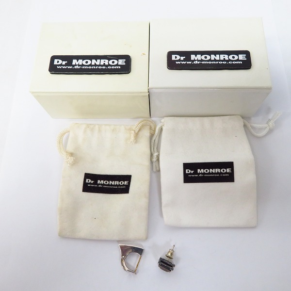 実際に弊社で買取させて頂いたDr MONROE/ドクターモンロー フープピアス/スクエアストーンピアス 2点セットの画像 9枚目