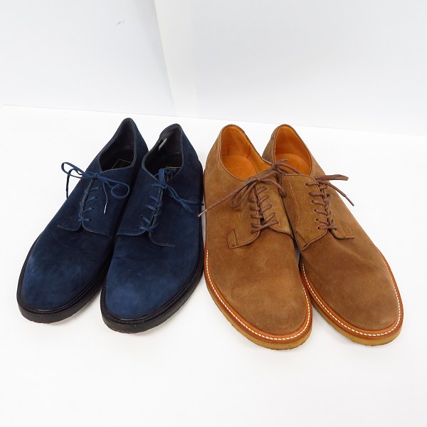 実際に弊社で買取させて頂いたEDIFICE HIROSHI TSUBOUCHI/エディフィス ヒロシツボウチ スウェード/スエード レザーシューズ 2点セット 