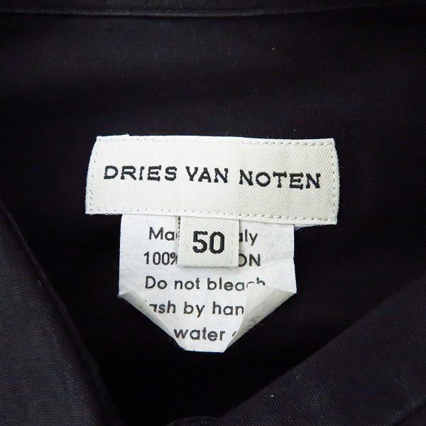 実際に弊社で買取させて頂いたDries Van Noten/ドリスヴァンノッテン 長袖シャツ/ブラック/50の画像 2枚目