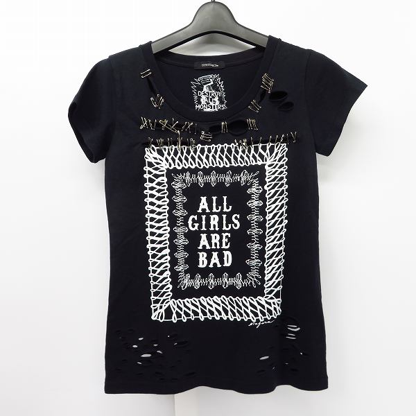 実際に弊社で買取させて頂いたHYSTERICS/ヒステリックス DESTROY ALL MONSTERS/AGAB プリント 安全ピン付Tシャツ 05173CT01/FREE