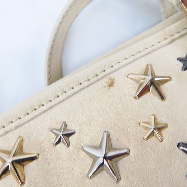 実際に弊社で買取させて頂いたJIMMY CHOO/ジミーチュウ レザー スタースタッズ ミニ トートバッグ/ハンドバッグの画像 6枚目