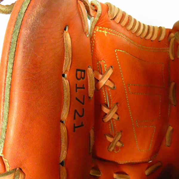 実際に弊社で買取させて頂いたadidas/アディダス Professional 521930 B1721 硬式/投手用 ピッチャー 野球 グローブ の画像 4枚目