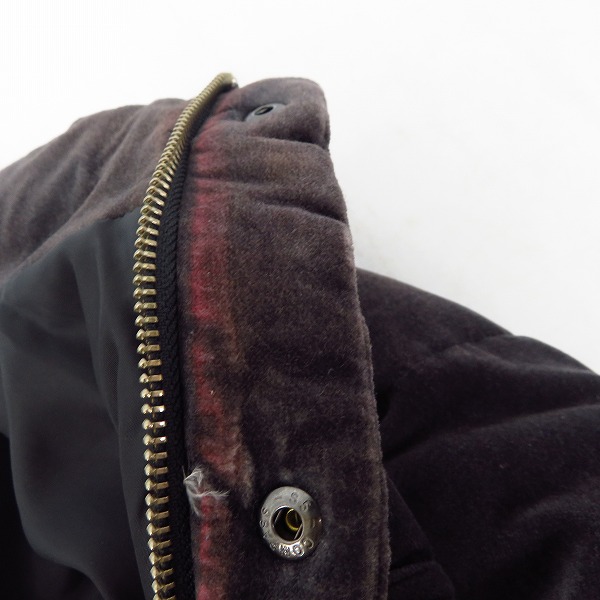 実際に弊社で買取させて頂いたHARE/ハレ ベロア/中綿入り ジップアップブルゾン/ダウン混ジャケット Mの画像 6枚目