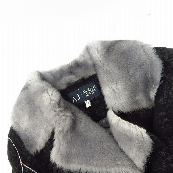 実際に弊社で買取させて頂いたARMANI JEANS/アルマーニジーンズ フェイクファー ムートンコート/E5L04JA-12/36の画像 5枚目