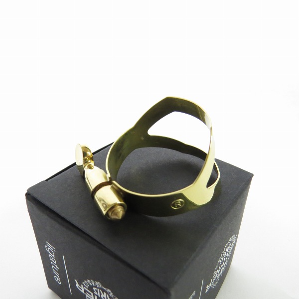 実際に弊社で買取させて頂いたH.SELMER/セルマー アルトサクソフォン リガチャー ゴールドプレート (金メッキ)仕上げ の画像 2枚目