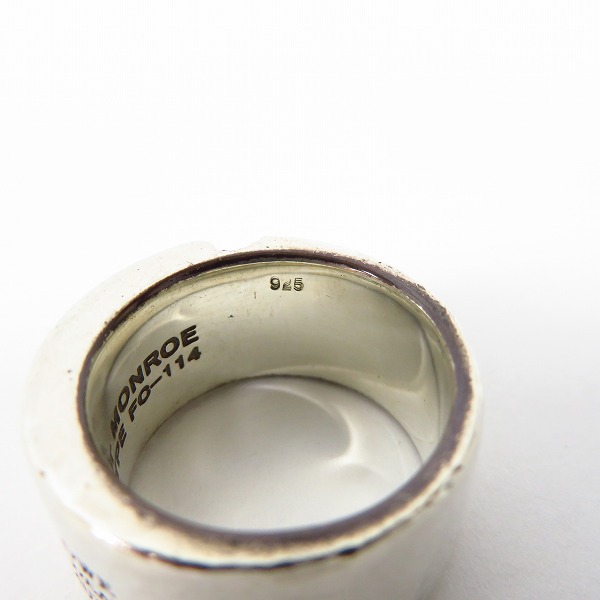 実際に弊社で買取させて頂いたDr MONROE/ドクターモンロー メッセージスカルリング FC-114SE-SV 17号の画像 6枚目