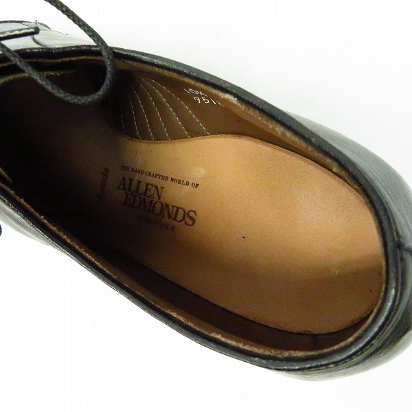 実際に弊社で買取させて頂いたAllen Edmonds/アレンエドモンズ leeds プレーントゥー レザーシューズ 9518 29031/10.5 シューツリー付の画像 4枚目