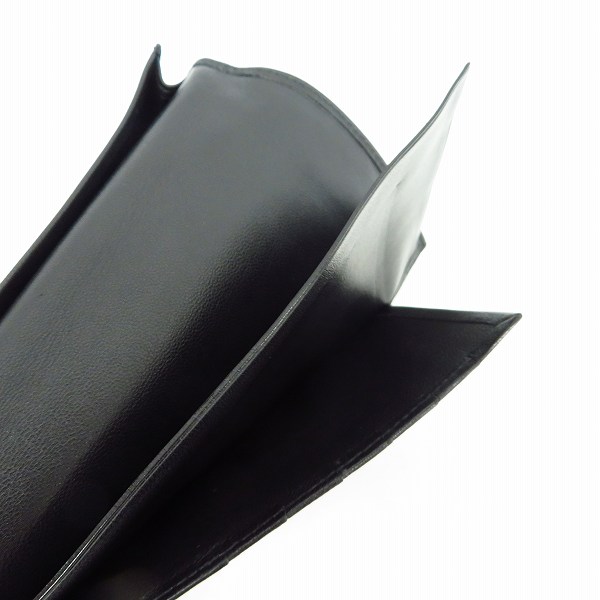 実際に弊社で買取させて頂いたLOEWE/ロエベ レザー 二つ折り 長財布/ロングウォレット ブラックの画像 4枚目