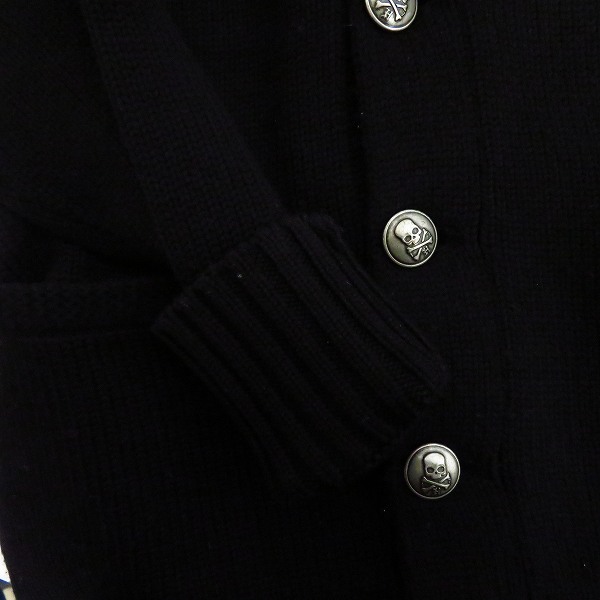 実際に弊社で買取させて頂いた【JPタグ】HYDROGEN/ハイドロゲン スカル刺繍 ウールカーディガン Size：Sの画像 6枚目