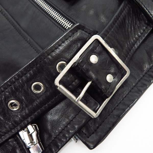 実際に弊社で買取させて頂いた【JPタグ】Saint Laurent Paris/サンローランパリ 16SS 牛革/カウレザー ダブルライダース ジャケット 397292 Y5YH1/44の画像 8枚目