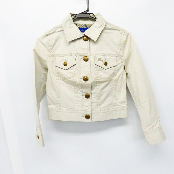 実際に弊社で買取させて頂いたBURBERRY BLUE LABEL/バーバリーブルーレーベル ロゴボタン ジャケット/38