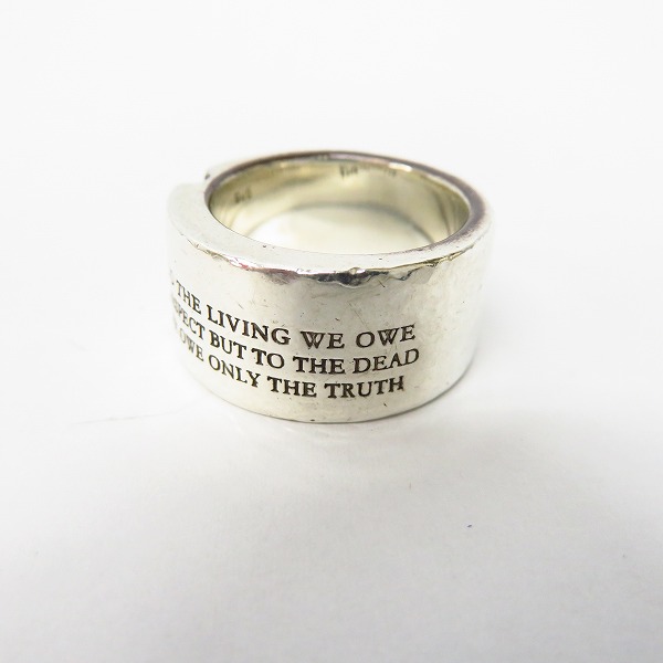 実際に弊社で買取させて頂いたDr MONROE/ドクターモンロー メッセージスカルリング FC-114SE-SV 17号の画像 2枚目