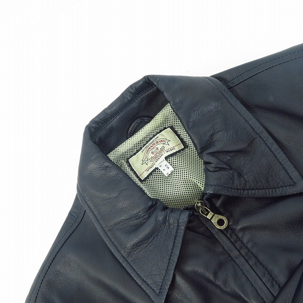 実際に弊社で買取させて頂いたARMANI JEANS/アルマーニジーンズ ジップアップ レザー ジャケット/ブラック/38の画像 6枚目