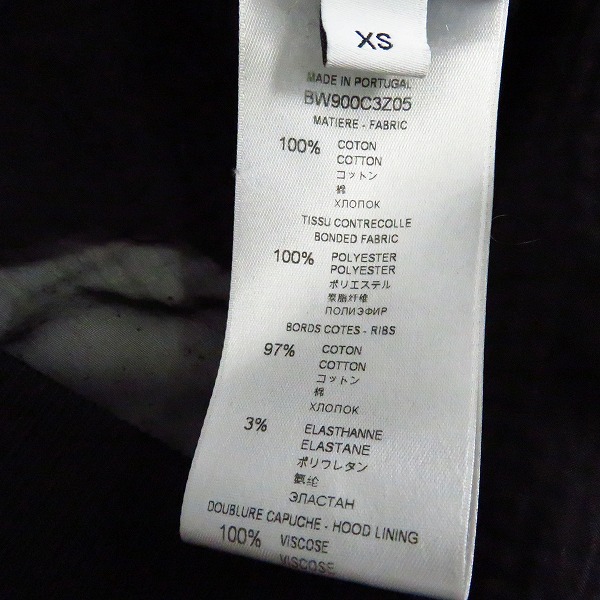 実際に弊社で買取させて頂いたGIVENCHY/ジバンシー デストロイ/クラッシュ加工 ロゴ プルオーバー パーカー/フーディー/XSの画像 4枚目