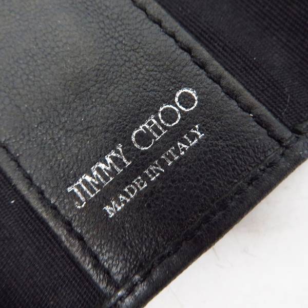 実際に弊社で買取させて頂いたJIMMY CHOO/ジミーチュウ レザー スタースタッズ レザーキーケースの画像 4枚目