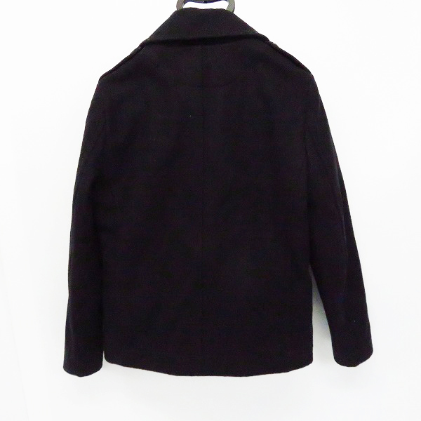 実際に弊社で買取させて頂いたAMERICAN RAG CIE/アメリカンラグシー メルトン Pコート/ピーコート ブラック/黒 Size：1の画像 1枚目