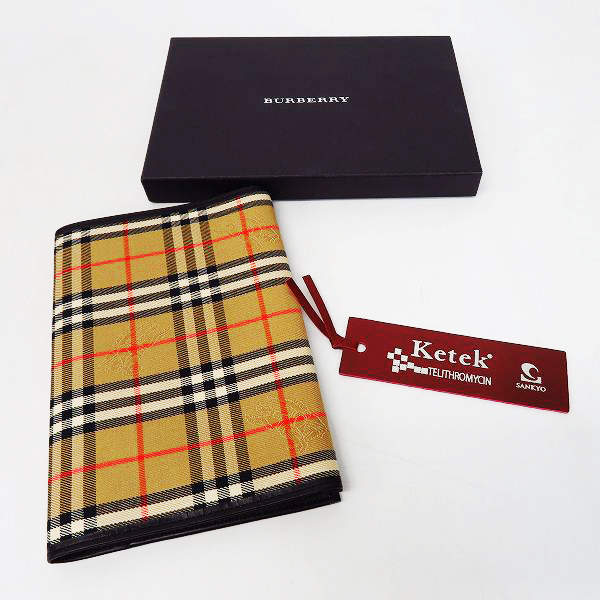 実際に弊社で買取させて頂いたBURBERRY/バーバリー ノバチェック柄 ブックカバーの画像 5枚目