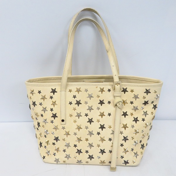 実際に弊社で買取させて頂いたJIMMY CHOO/ジミーチュウ レザー スタースタッズ ミニ トートバッグ/ハンドバッグ