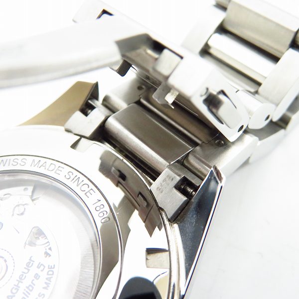 実際に弊社で買取させて頂いた【保証期間内】TAG Heuer/タグホイヤー CARRERA CALIBRE 5/カレラ キャリバー5 デイデイト 自動巻き WAR201Aの画像 6枚目