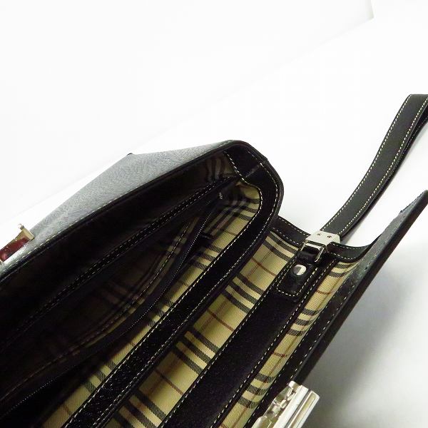 実際に弊社で買取させて頂いたBURBERRY/バーバリー レザー セカンドバッグ/ハンドバッグの画像 3枚目