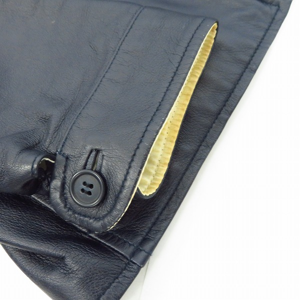 実際に弊社で買取させて頂いたARMANI JEANS/アルマーニジーンズ ジップアップ レザー ジャケット/ブラック/38の画像 8枚目