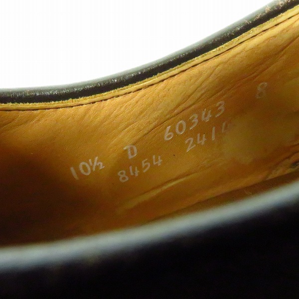 実際に弊社で買取させて頂いたAllen Edmonds/アレンエドモンズ hancock Uチップ レザーシューズ 60343 8454/10.5D シューツリー付の画像 5枚目