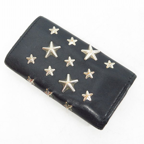 実際に弊社で買取させて頂いたJIMMY CHOO/ジミーチュウ レザー スタースタッズ レザーキーケースの画像 1枚目