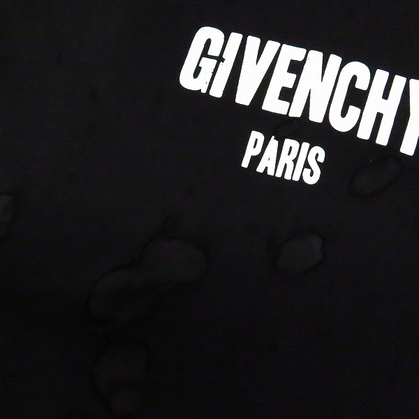 実際に弊社で買取させて頂いたGIVENCHY/ジバンシー デストロイ/クラッシュ加工 ロゴ プルオーバー パーカー/フーディー/XSの画像 7枚目
